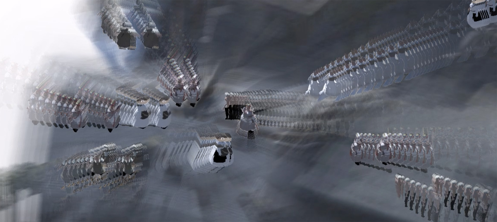 Still from Crowd Control showing a depiction of the French Revolutionary mob.