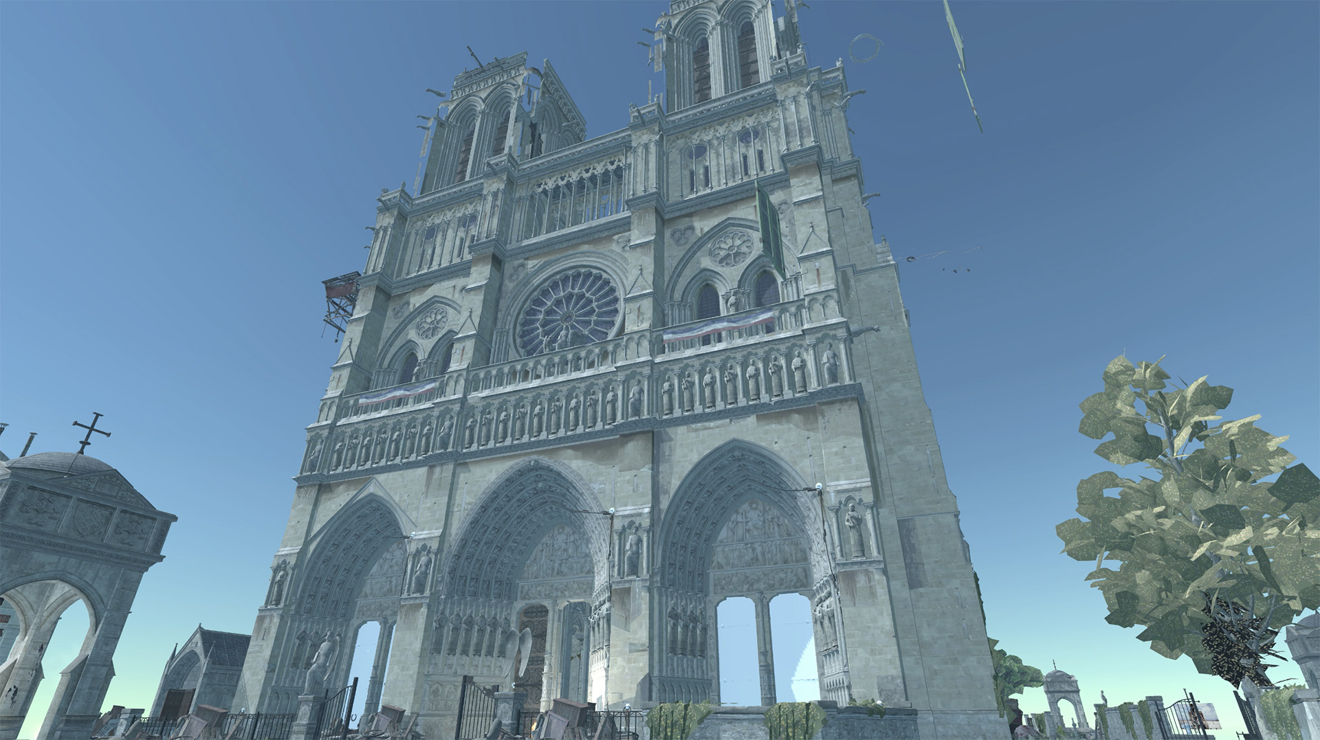 Still from Gameworkers and Guildworkers showing assets collaged from the game.